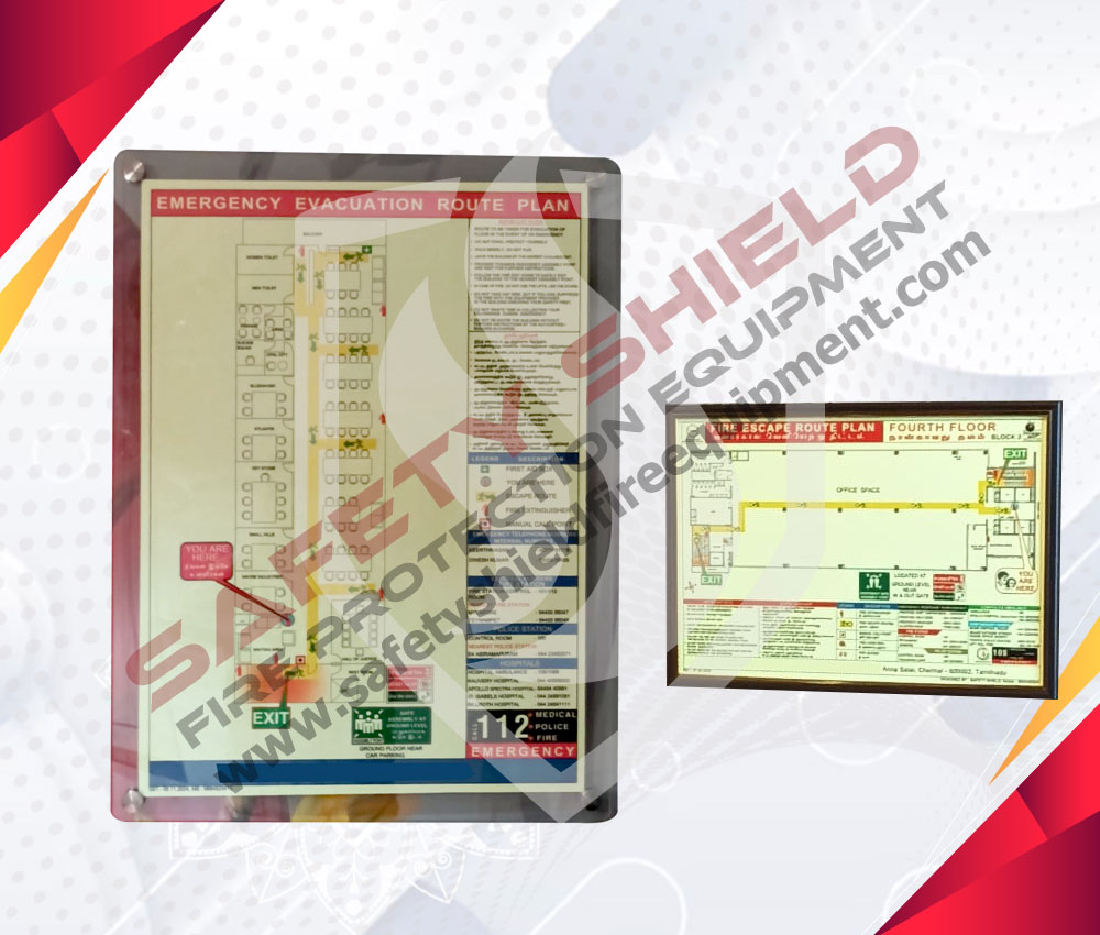 Fire Emergency Evacuation plan Board  Dealers in Chennai Tamil Nadu