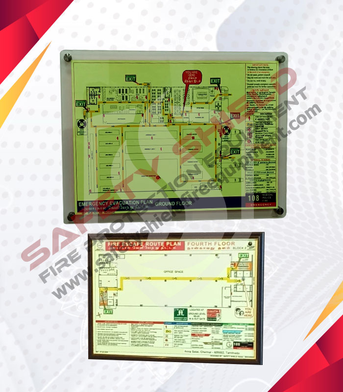 Fire Emergency Evacuation plan Board Suppliers in Chennai